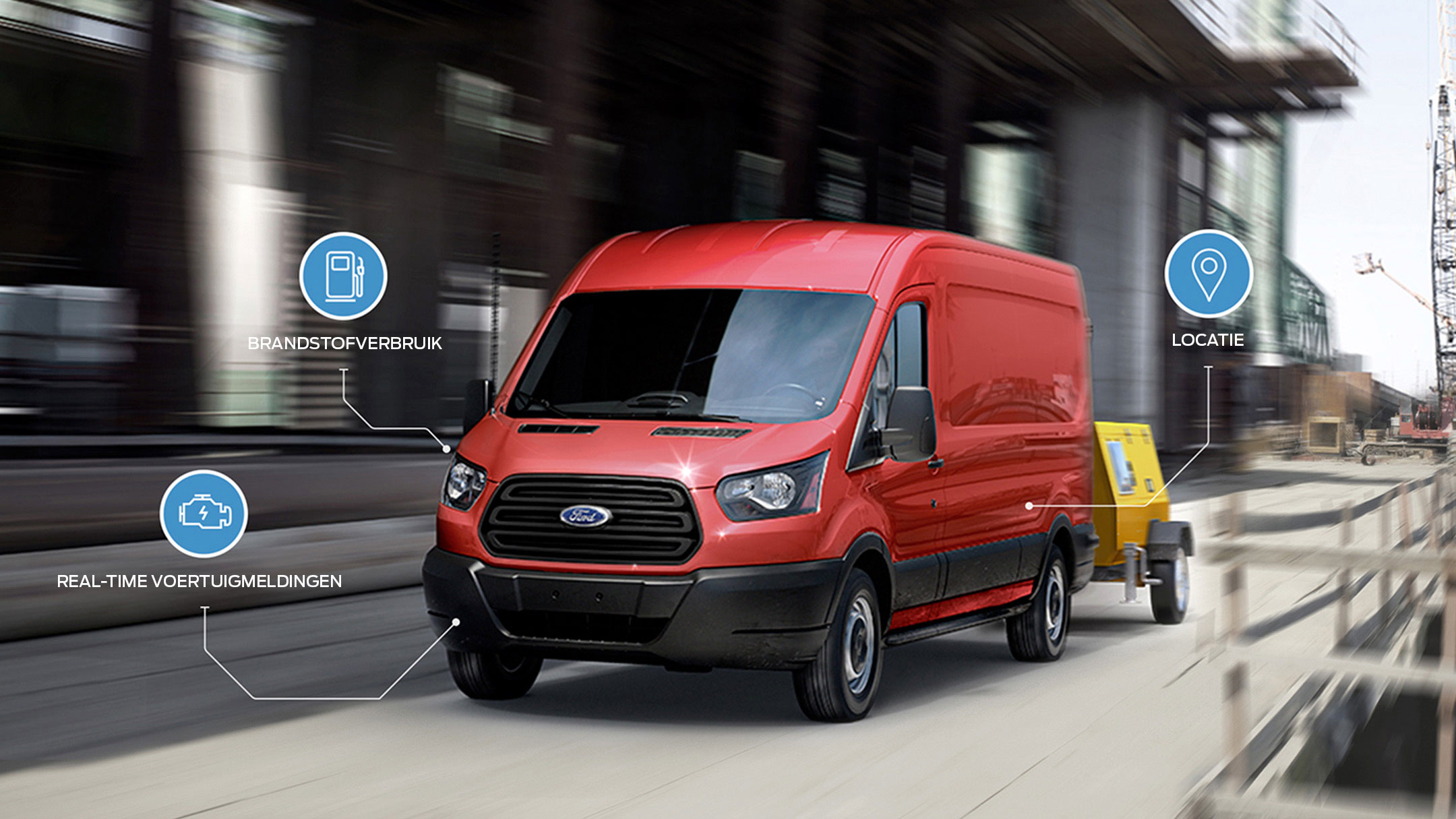 Ford Pro™ Software Data Service Red Transit Van